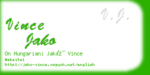 vince jako business card